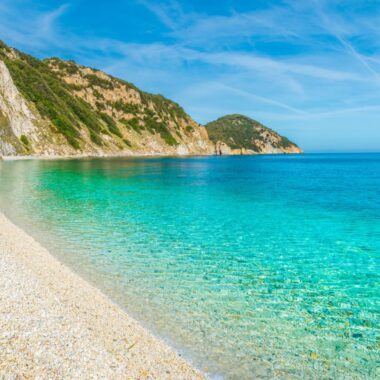 Sansone beach with amazing turquoise water, Elba Island, Tuscany,Italy.